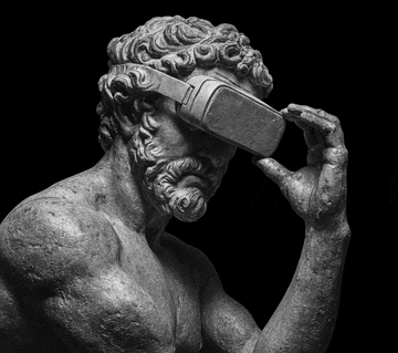 Statue with VR Headset